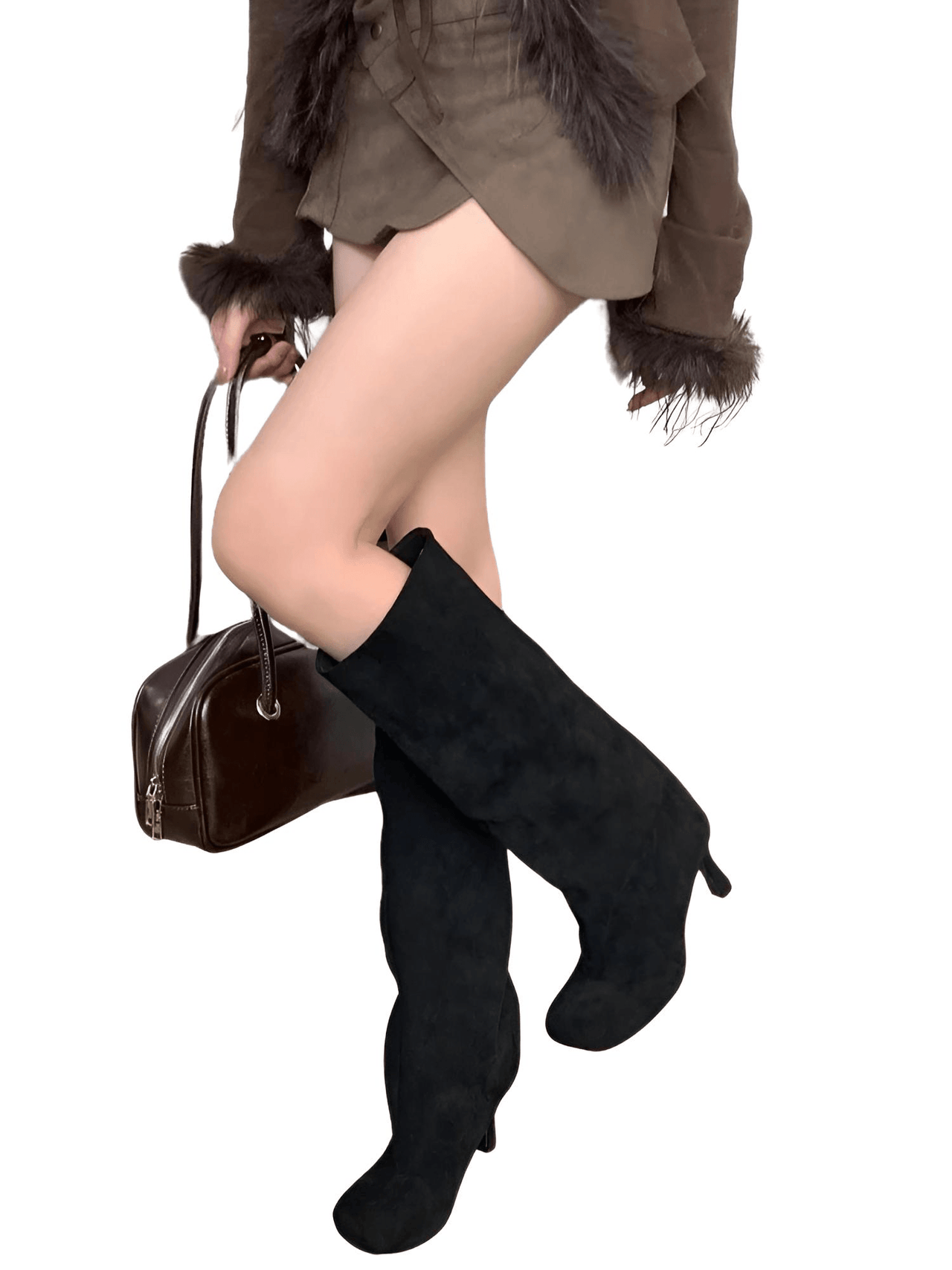 Winter Street Style Round Toe Knee High Women's Boots High Heel Boots Female Long Boots, Drestiny, Boots, Knee High Boots, High Heel Boots, Heels, Drestiny, 4, 5, 6, 7, 8, 9, 10, 11, Apricot, Black, United States, FR, Australia, United Kingdom, shopdrestiny.com