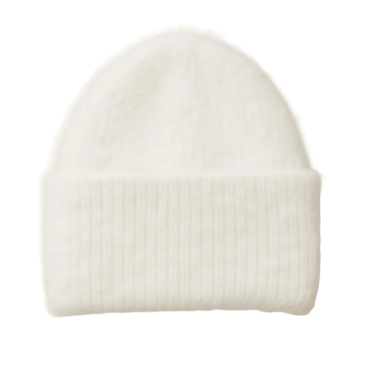 Winter Women's Rabbit Fur Hats Warm Long Rabbit Fur Hair Female Caps Fashion Solid Colors Wide Cuff Young Style Beanies