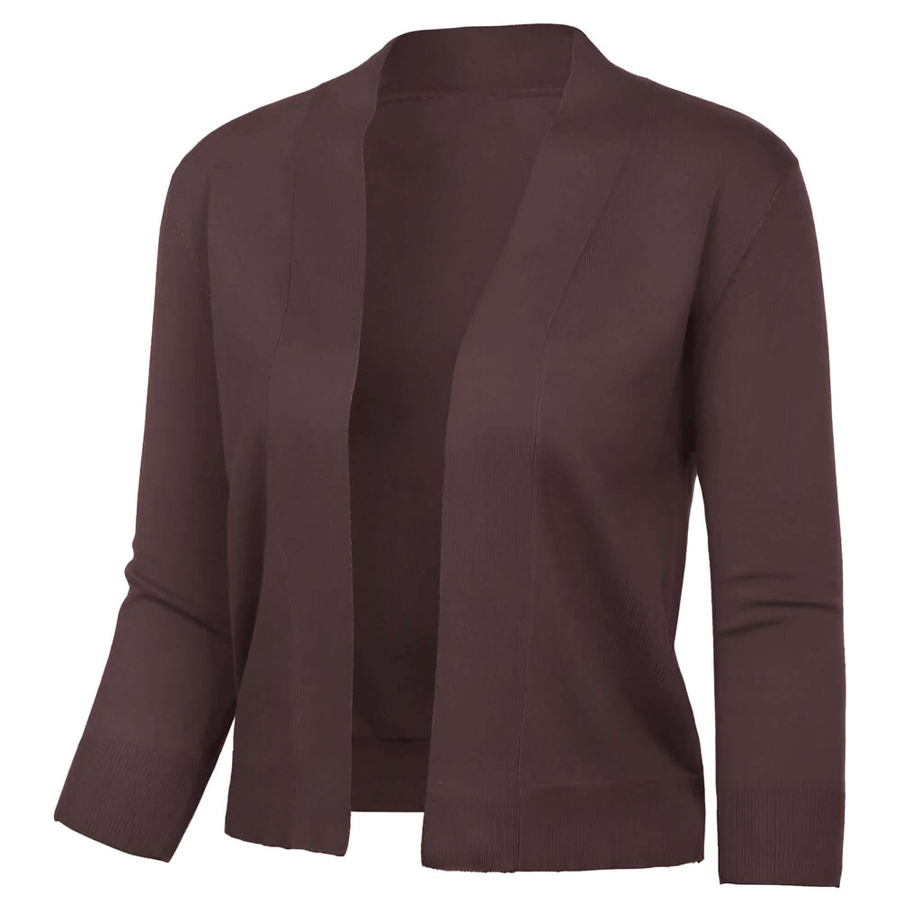 Stay trendy with the Women's Brown Shrug 3/4 Sleeve Bolero. Shop at Drestiny for free shipping and tax covered. Hurry, save up to 50% off for a limited time!