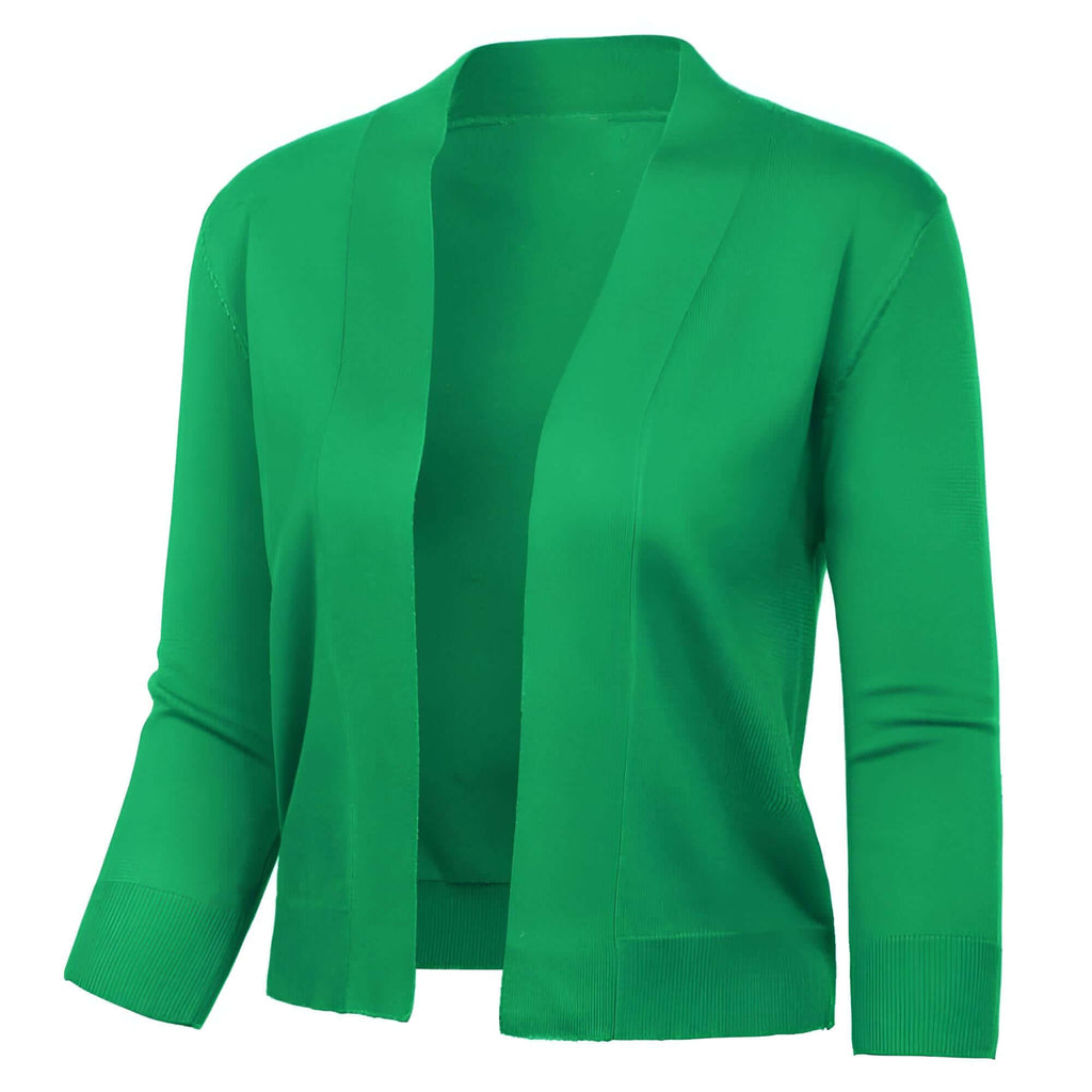 Stay trendy with the Women's Green Shrug 3/4 Sleeve Bolero. Shop at Drestiny for free shipping and tax covered. Hurry, save up to 50% off for a limited time!