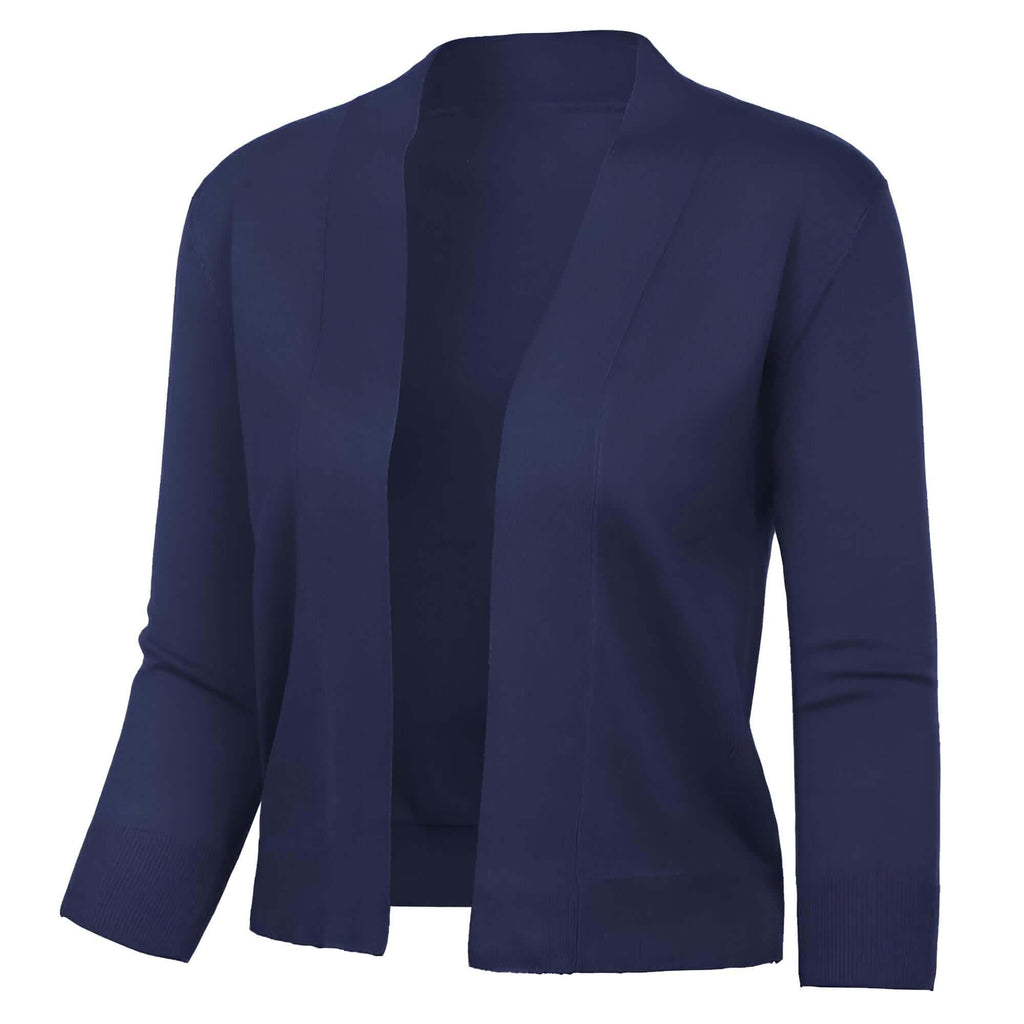 Stay trendy with the Women's Navy Shrug 3/4 Sleeve Bolero. Shop at Drestiny for free shipping and tax covered. Hurry, save up to 50% off for a limited time!