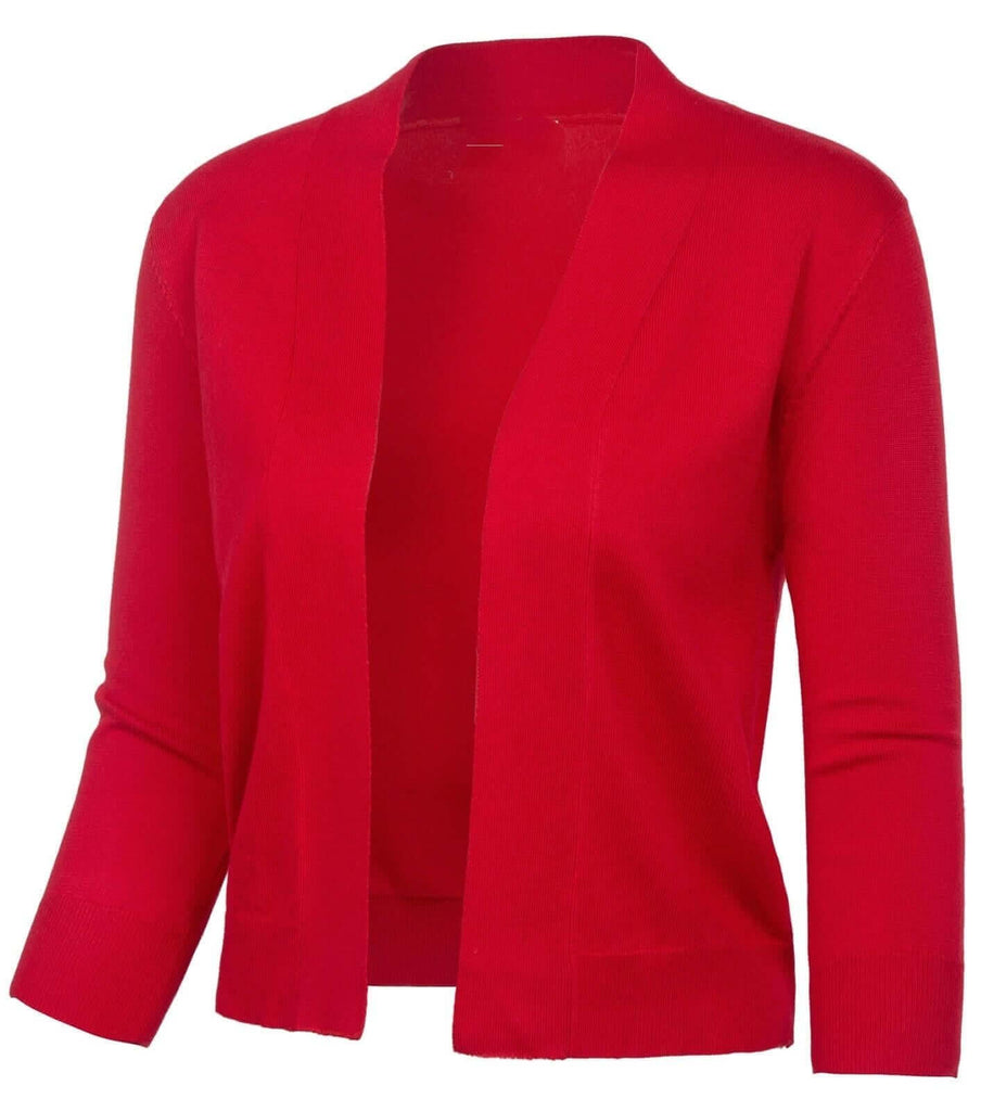 Stay trendy with the Women's Red Shrug 3/4 Sleeve Bolero. Shop at Drestiny for free shipping and tax covered. Hurry, save up to 50% off for a limited time!