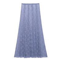 Thumbnail for Blue lace skirt on a white background