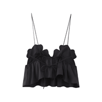 Thumbnail for Women Fashion Floral Backless Black Lace Up Cropped Top -, Crop Tops , Drestiny , Australia, Black, Camisoles, Canada, Casual Shirts, Crop Tops, Dress Shirts, L, M, New Zealand, S, United Kingdom, White, United States, XS , Drestiny , www.shopdrestiny.com