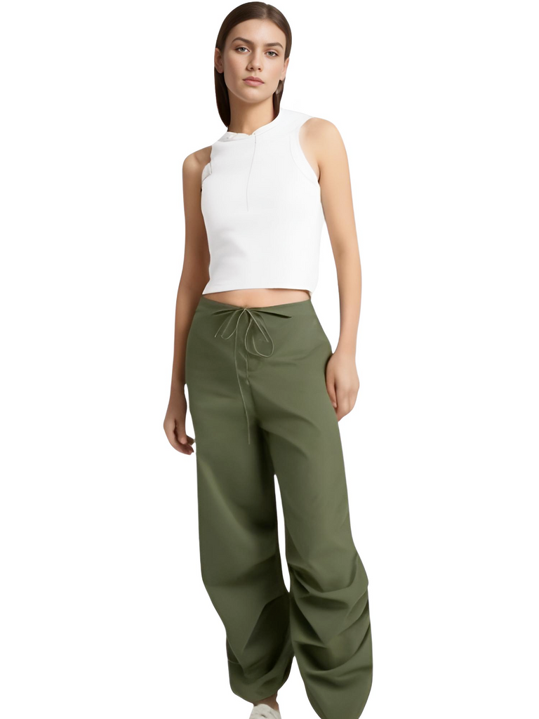 Elevate your style with Women's Army Green High Waist Pants With Pockets at Drestiny. Enjoy free shipping and let us cover the tax! Seen on FOX, NBC, and CBS.
