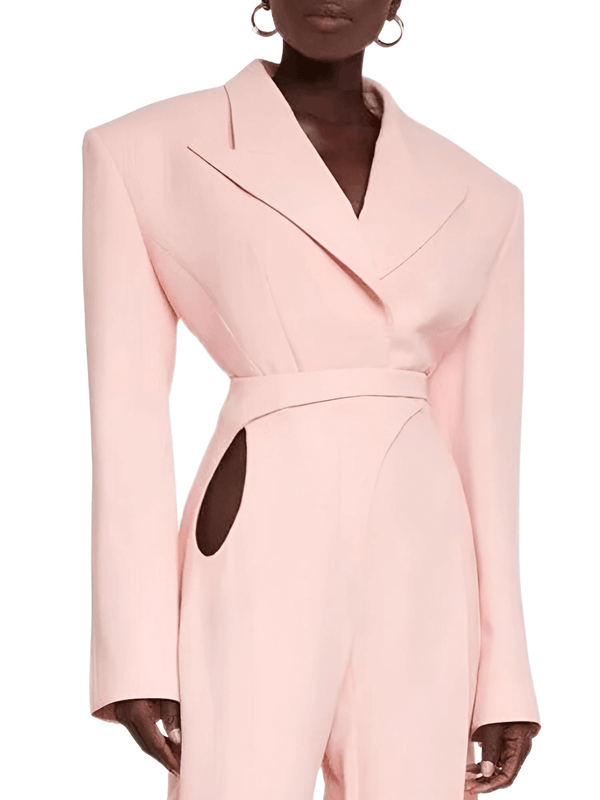 Backless pink blazer bodysuit for women. Shop Drestiny for free shipping and tax covered. Seen on FOX/NBC/CBS. Save up to 50%.