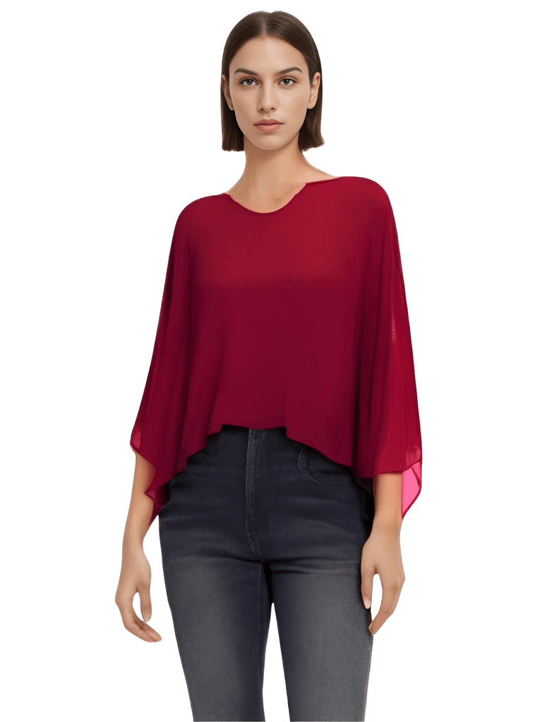 Women's Beautiful Crimson Red Bolero Shawl - Shop Drestiny for stunning bolero shawls. Enjoy free shipping and let us cover the tax! Seen on FOX/NBC/CBS. Save up to 50% for a limited time.