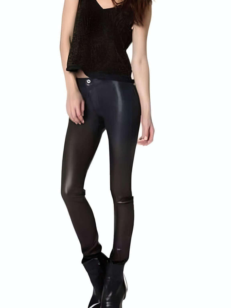 Drestiny-Women's Black Leather Pants Collection