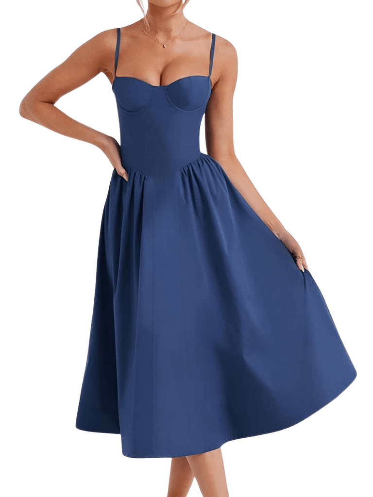 Stylish women's A-line midi dresses for summer. Shop dresses now at Drestiny for free shipping and tax covered. Save up to 50%!