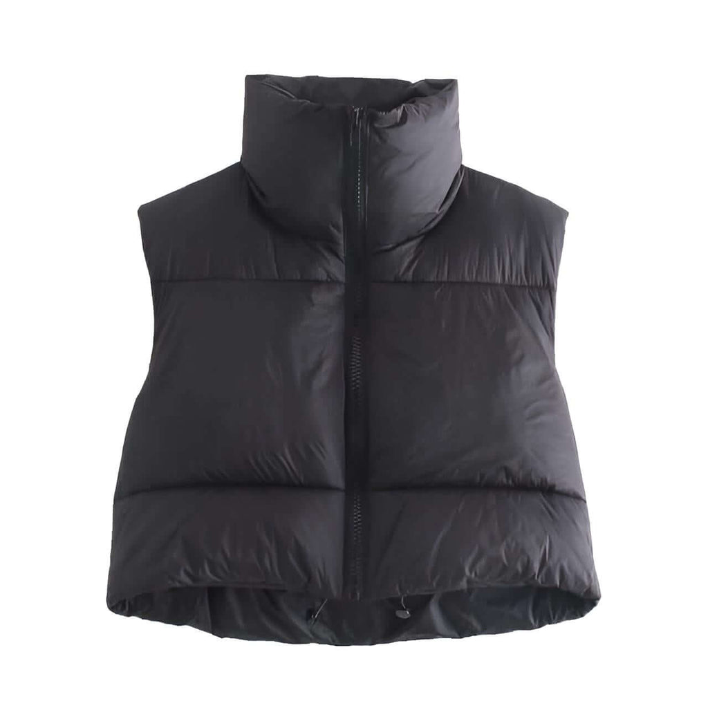 Get your hands on the Women's Chic Black Crop Puffer Vest at Drestiny! Enjoy free shipping and let us handle the tax. As seen on FOX/NBC/CBS. Save up to 50% off your order!