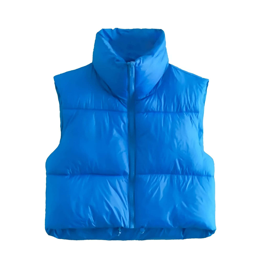 Get your hands on the Women's Chic Blue Crop Puffer Vest at Drestiny! Enjoy free shipping and let us handle the tax. As seen on FOX/NBC/CBS. Save up to 50% off your order!