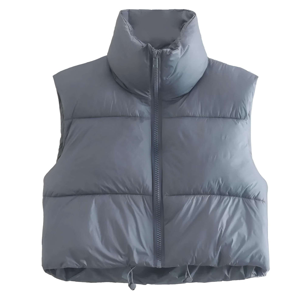 Get your hands on the Women's Grey Chic Crop Puffer Vest at Drestiny! Enjoy free shipping and let us handle the tax. As seen on FOX/NBC/CBS. Save up to 50% off your order!