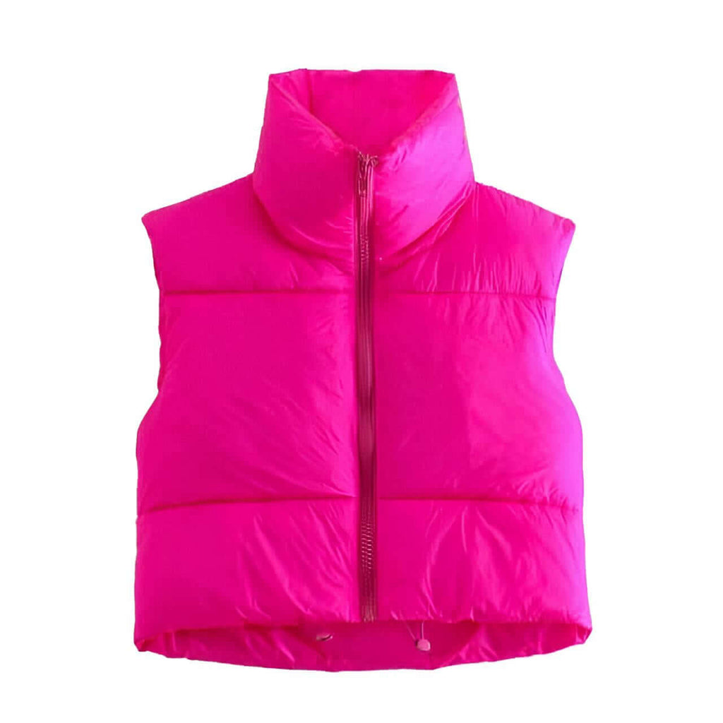 Get your hands on the Women's Chic Hot Pink Crop Puffer Vest at Drestiny! Enjoy free shipping and let us handle the tax. As seen on FOX/NBC/CBS. Save up to 50% off your order!