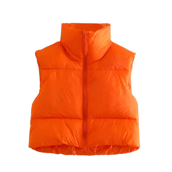 Get your hands on the Women's Orange Chic Crop Puffer Vest at Drestiny! Enjoy free shipping and let us handle the tax. As seen on FOX/NBC/CBS. Save up to 50% off your order!