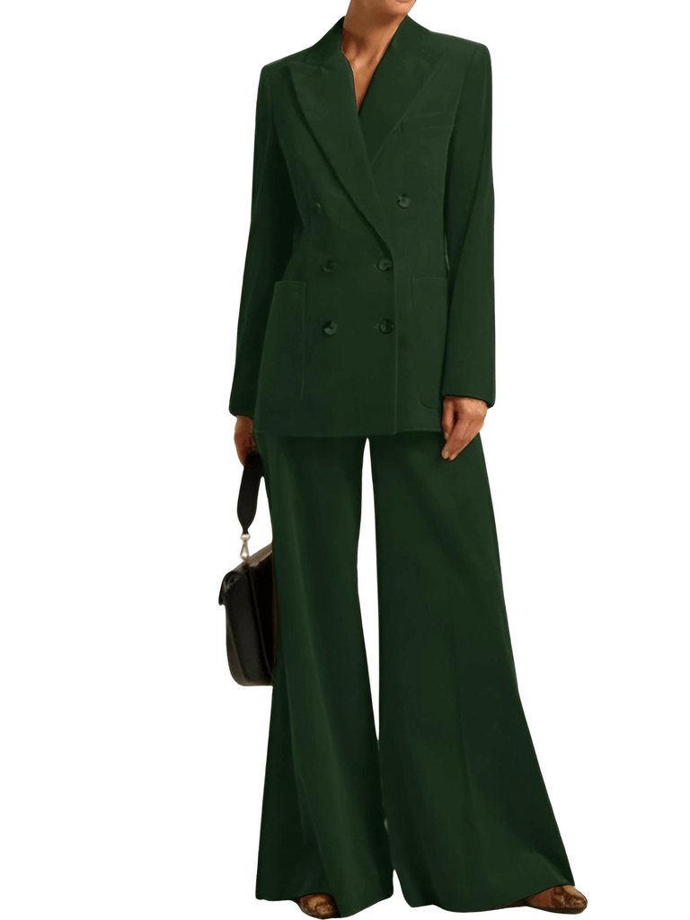 Elevate your fashion game with the trendy Women's Dark Green Suit 2-Piece Corduroy Flared Wide Leg Pants Suit. Experience the convenience of free shipping and let us take care of the tax at Drestiny! Seen on FOX, NBC, and CBS. Enjoy up to 50% off!
