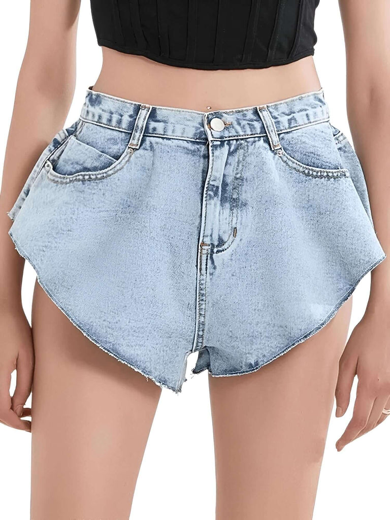 Shop Drestiny for Women's Blue Denim Shorts Skirt. Enjoy free shipping and let us cover the tax! Seen on FOX, NBC, and CBS. Save up to 50% now!