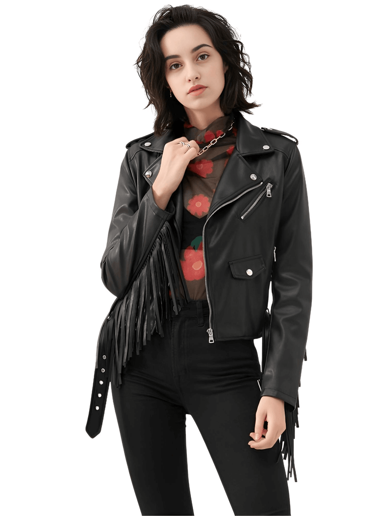 Women's Fringe Leather Jacket: Shop Drestiny for up to 50% off. Enjoy free shipping and let us cover the tax!
