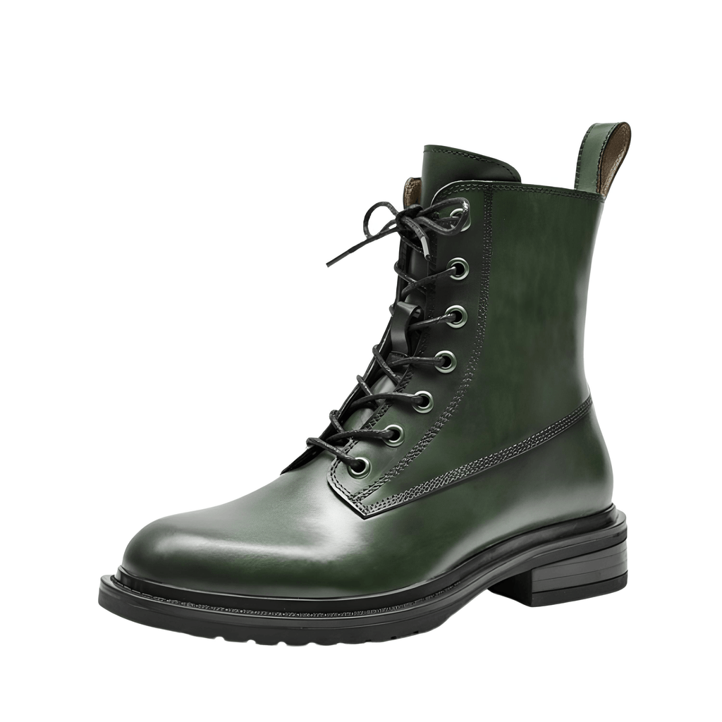 Women's Genuine Dark Green Leather Martin Boots: Shop Drestiny for stylish boots. Enjoy free shipping and let us cover the tax! Seen on FOX, NBC, and CBS. Save up to 50%!
