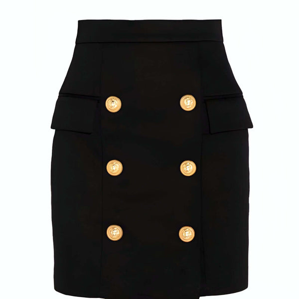 Turn heads in the chic Women's Gold Button Embellished Mini Skirt. Get free shipping and tax covered when you shop at Drestiny. Save up to 50%!