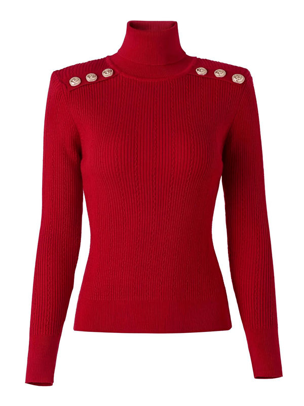 Stylish women's turtleneck with gold buttons. Shop Drestiny for free shipping and tax covered. Save up to 50%!