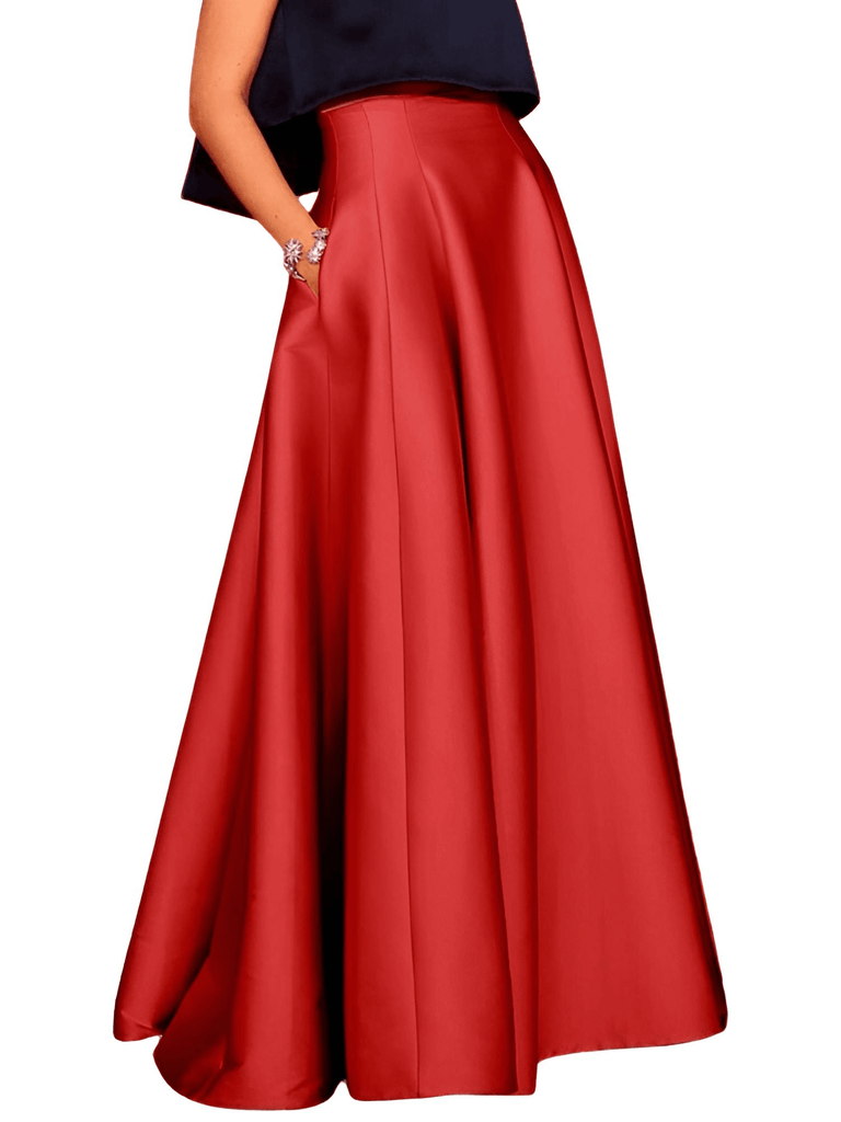 Shop Drestiny for a Women's High Waist Red Maxi Skirt with Pockets in Plus Sizes! Enjoy free shipping and let us cover the tax! Save up to 50% off for a limited time. As seen on FOX/NBC/CBS.