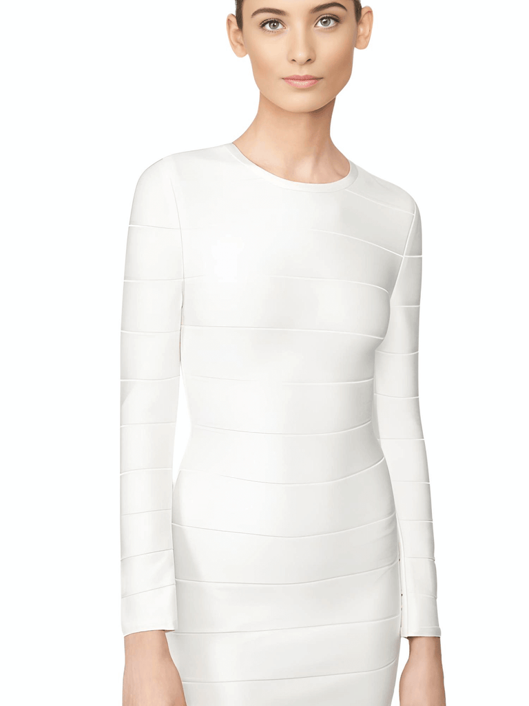 Discover the perfect Women's White Long Sleeve Stylish Bodycon Dress at Drestiny. Enjoy free shipping and tax covered. Save up to 50% for a limited time!