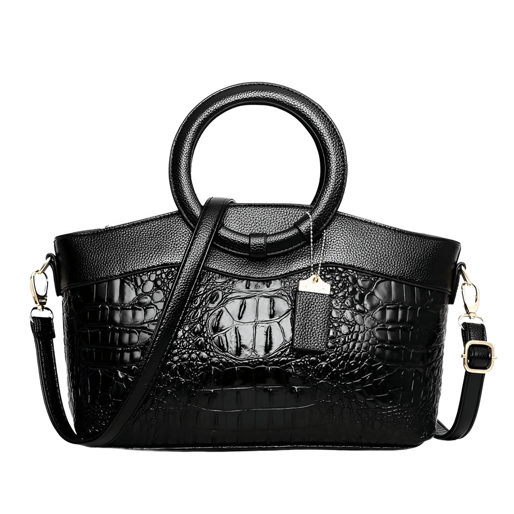 Indulge in luxury with the Women's Black Alligator Handbag at Drestiny. Free shipping, tax covered, and up to 50% off for a limited time. Shop now!