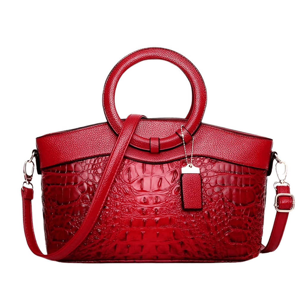 Indulge in luxury with the Women's Red Alligator Handbag at Drestiny. Free shipping, tax covered, and up to 50% off for a limited time. Shop now!