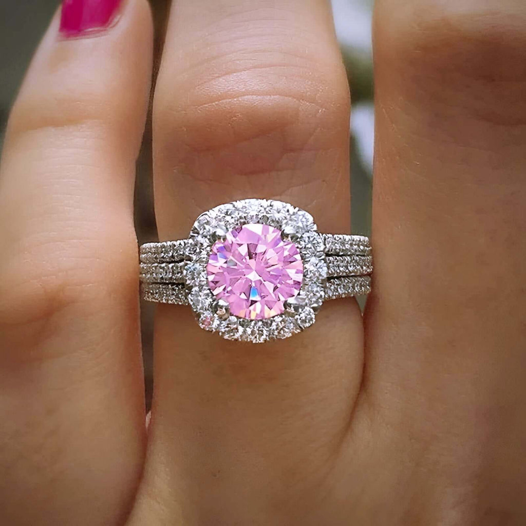 Discover exquisite women's luxury rings with brilliant pink cubic zirconia at Drestiny. Enjoy free shipping and let us cover the tax! Seen on FOX/NBC/CBS.