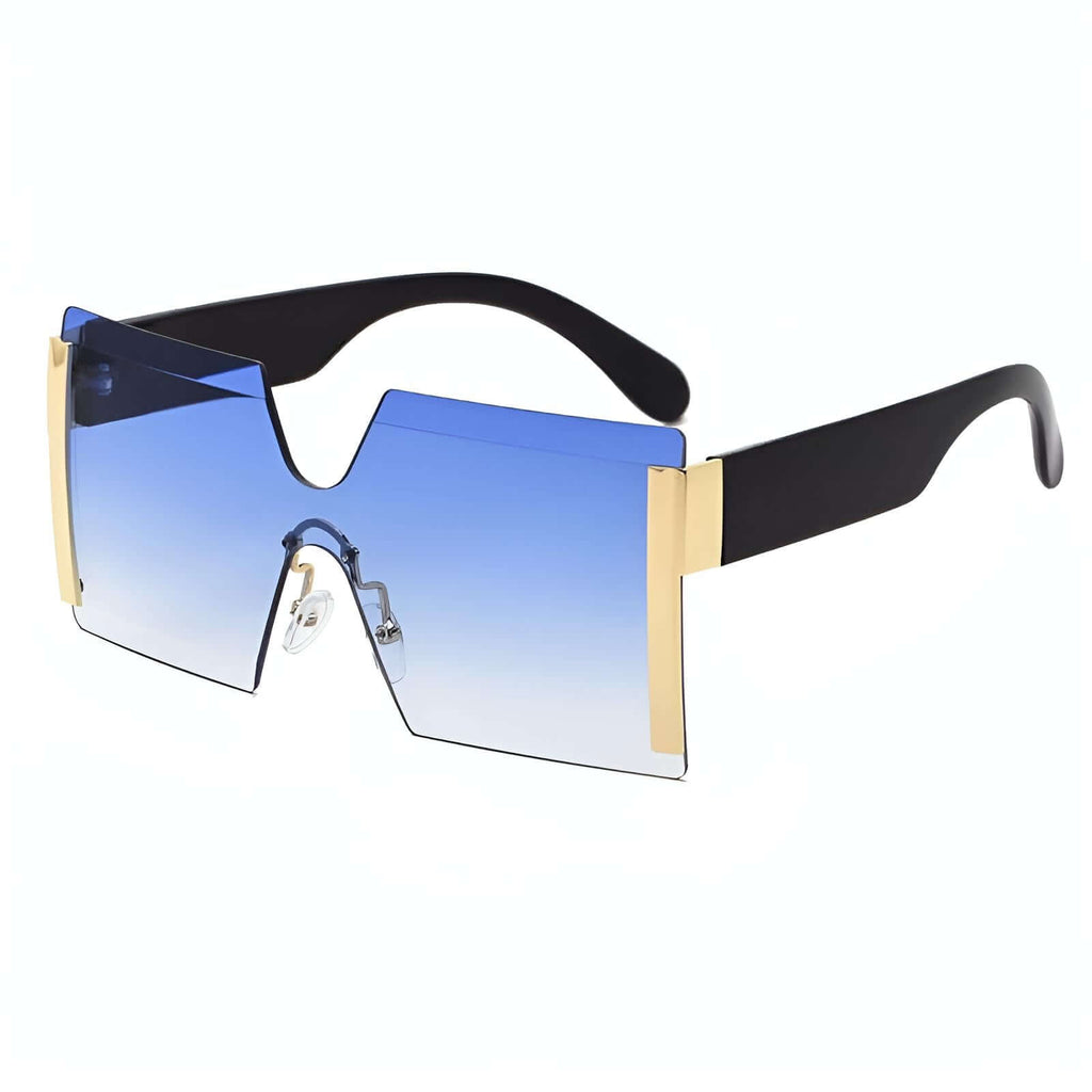 Upgrade your style with the Women's Oversized Square Frame Blue Sunglasses. Enjoy free shipping and let us cover the tax! Seen on FOX, NBC, and CBS. Save up to 50% off!