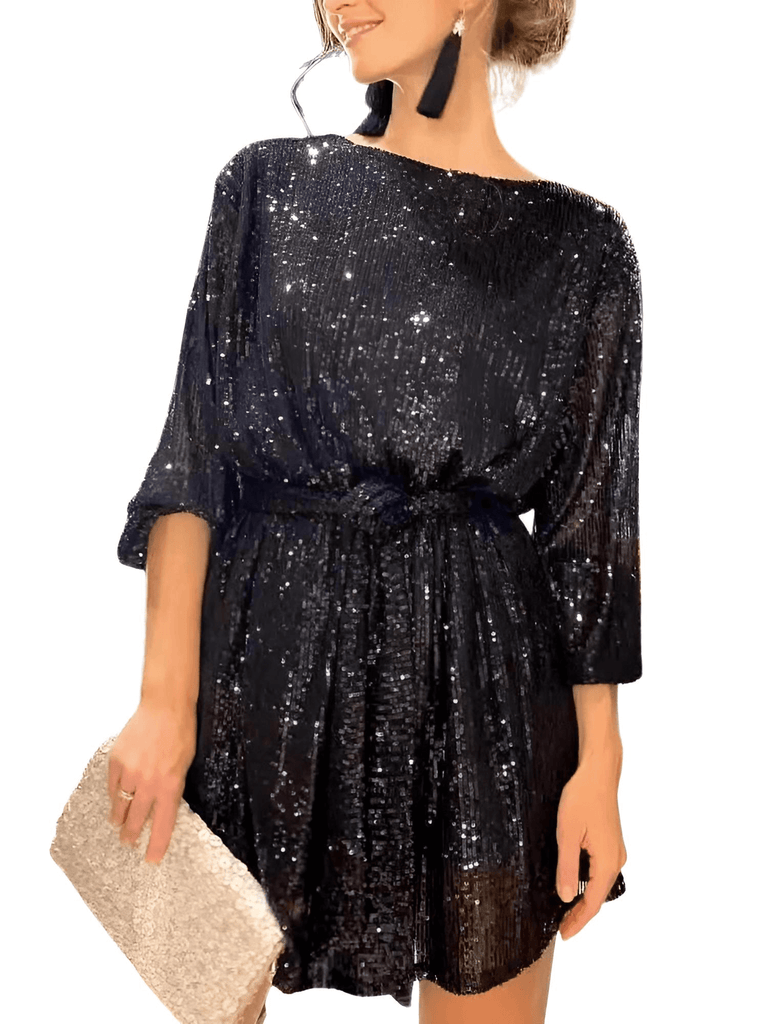 Shop Drestiny for the perfect Women's Black Party Dress with Sequins! Enjoy Free Shipping and let us cover the taxes. Seen on FOX, NBC, and CBS. Save up to 50% off for a limited time!