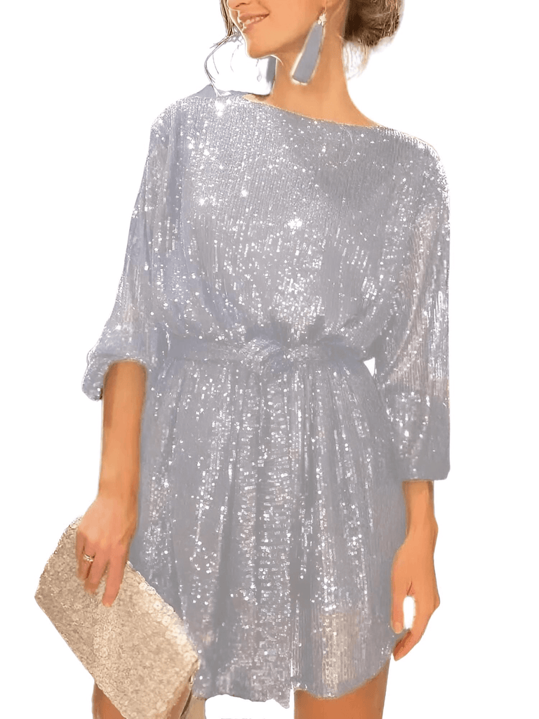 Shop Drestiny for the perfect Women's Silver Party Dress with Sequins! Enjoy Free Shipping and let us cover the taxes. Seen on FOX, NBC, and CBS. Save up to 50% off for a limited time!