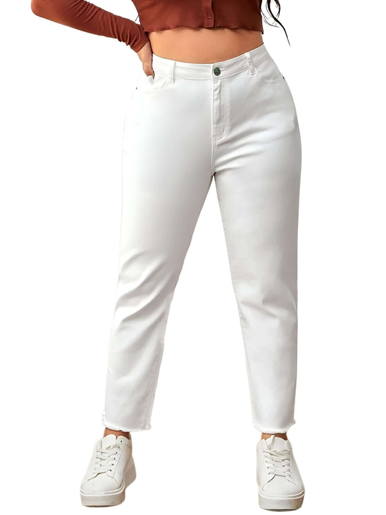 Stylish Women's Plus Size White Jeans up to 8XL! Shop Drestiny for Free Shipping + Tax Covered! Seen on FOX, NBC, CBS. Save up to 50%!