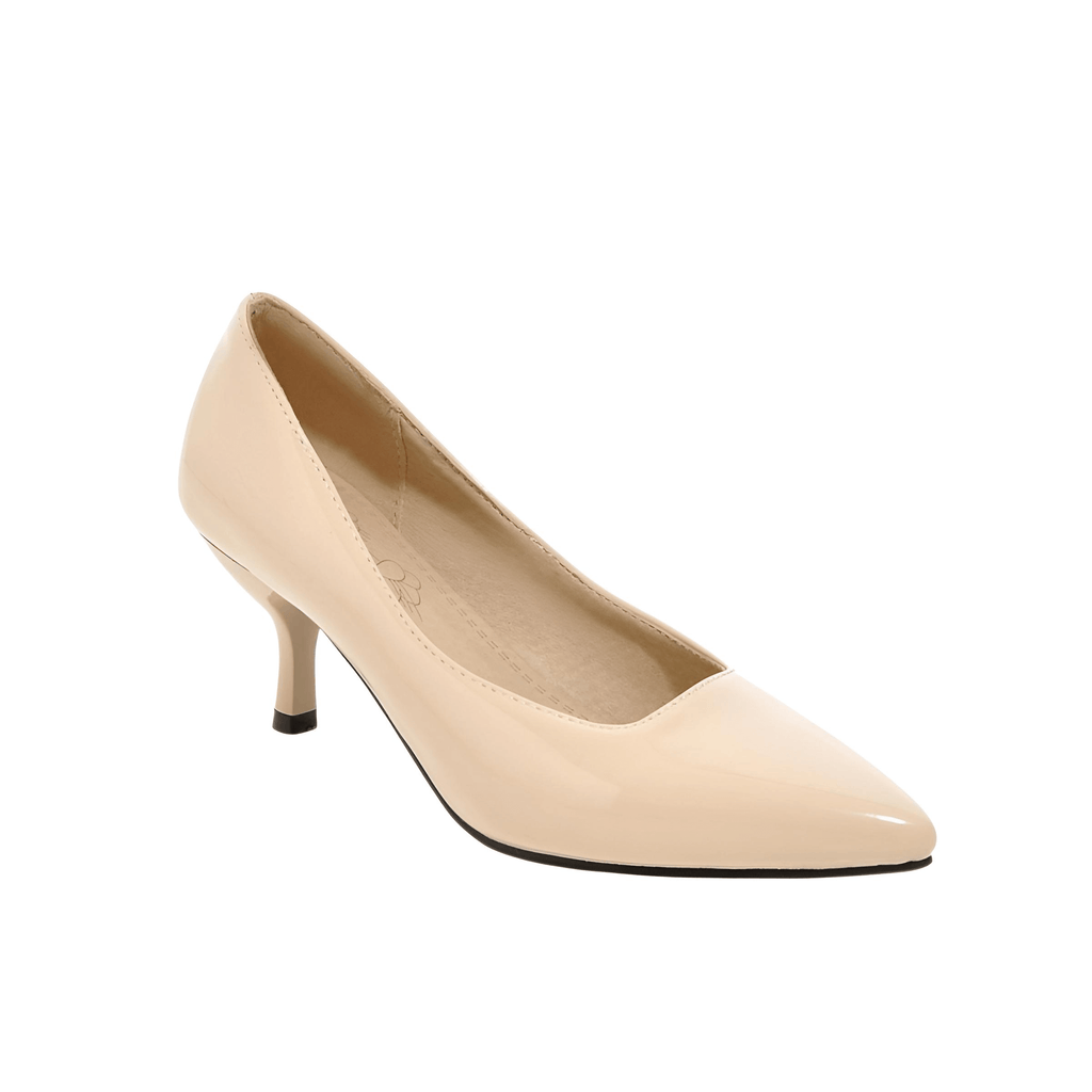 Women's Pointed Toe Nude Pumps - Available in Large Sizes!