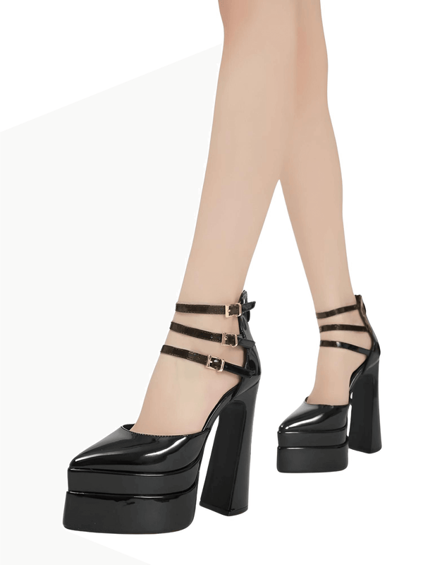 Elevate your style with these Women's Sexy Ankle Strap Platform Wedge High Heel Sandals at Drestiny. Perfect for a night out or special occasion, these sandals feature a sleek design with a comfortable platform wedge heel and a sexy ankle strap for added
