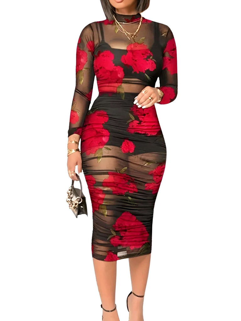 Shop sexy mesh gauze red mid-length dresses at Drestiny. Shop dresses and get Free shipping + we'll pay the tax! Save up to 50% off.