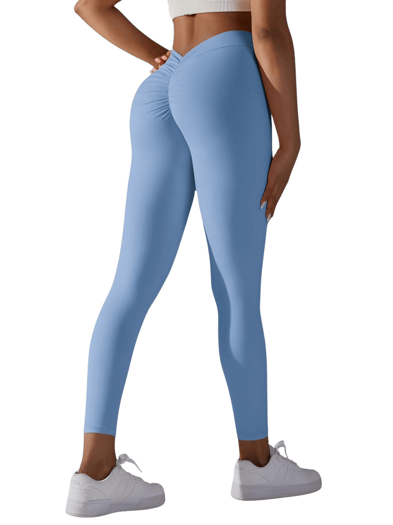 Flaunt your curves with the Women's Sexy V Butt Light Blue Push Up Leggings! Shop at Drestiny and enjoy free shipping, plus we'll cover the tax! Save up to 50% off now!