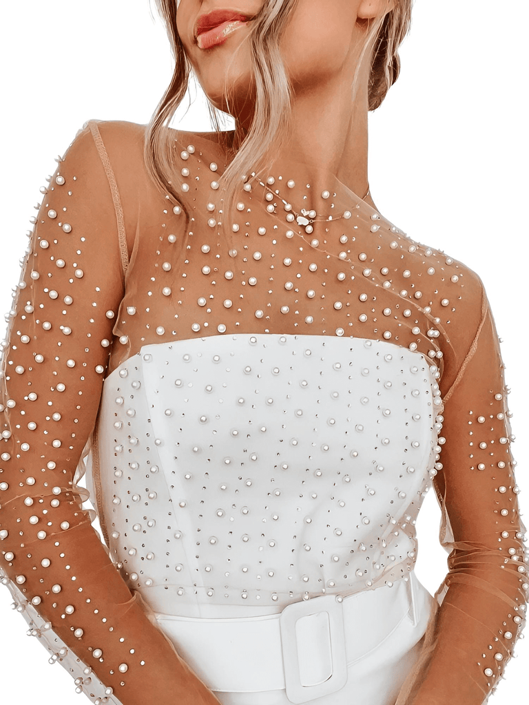 Shop Drestiny for a stunning Women's Sheer Mesh Crop Cover Up Top! With beaded rhinestone detailing, it's a must-have. Enjoy free shipping and up to 80% off discounts!