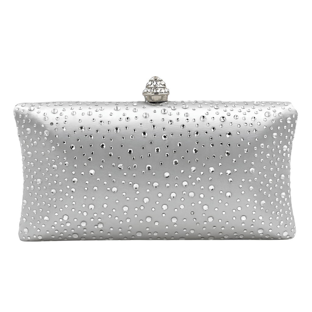 Add a touch of glamour to your outfit with Silver Rhinestone Women's Clutch. Shop Drestiny for free shipping and tax covered. Save up to 50% off!