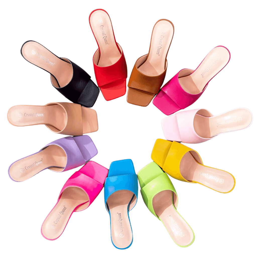 Women's Square Toe Thin High Heel Sandals