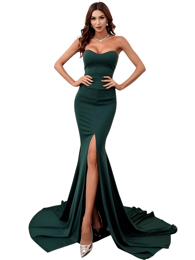 Shop Drestiny for a Women's Dark Green Strapless Maxi Dress. Enjoy free shipping and let us cover the tax! Seen on FOX/NBC/CBS. Save up to 50% now.