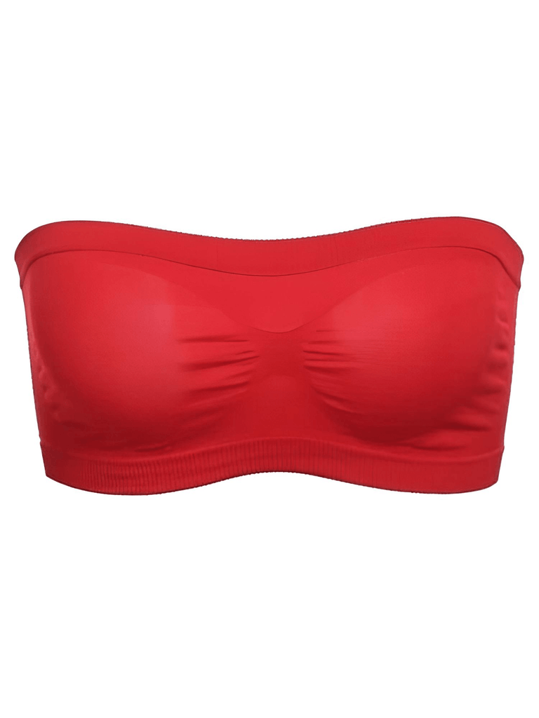 Women's Strapless Red Tube Top