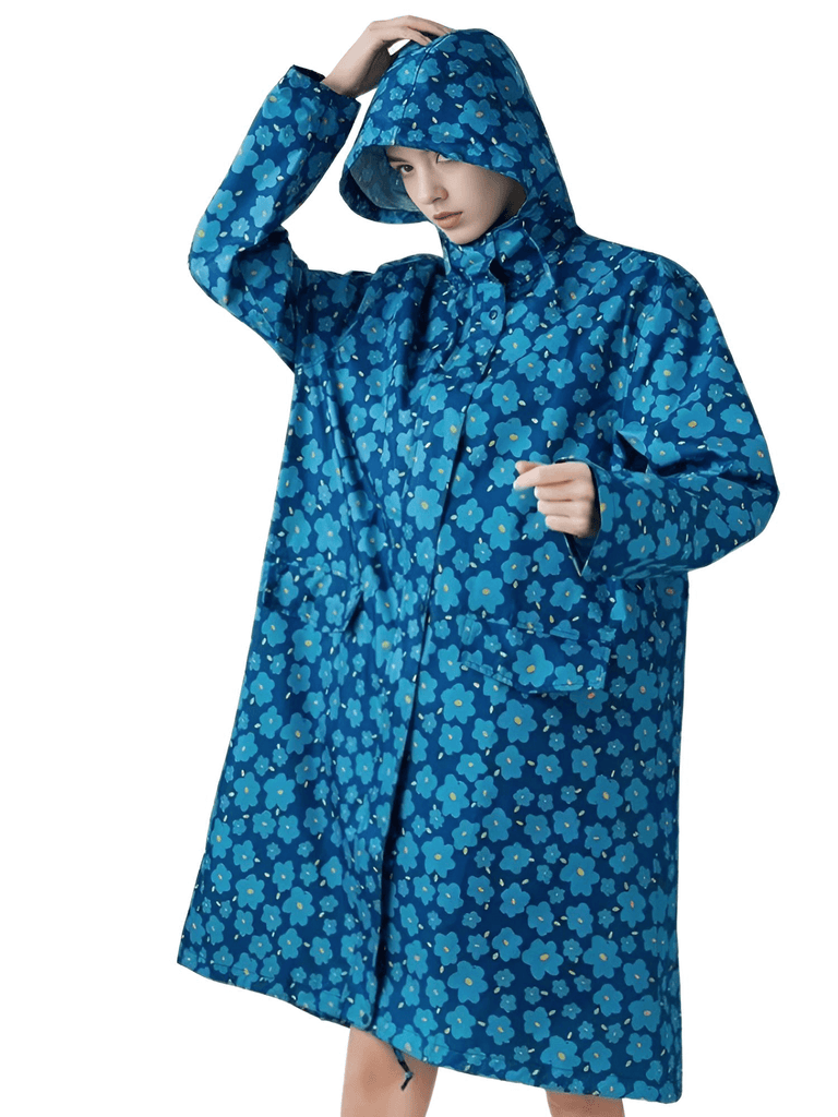 Stay dry in style with the Women's Stylish Long Blue Raincoat With Hood. Shop Drestiny for free shipping and tax covered. Seen on FOX, NBC, CBS. Save up to 50%!