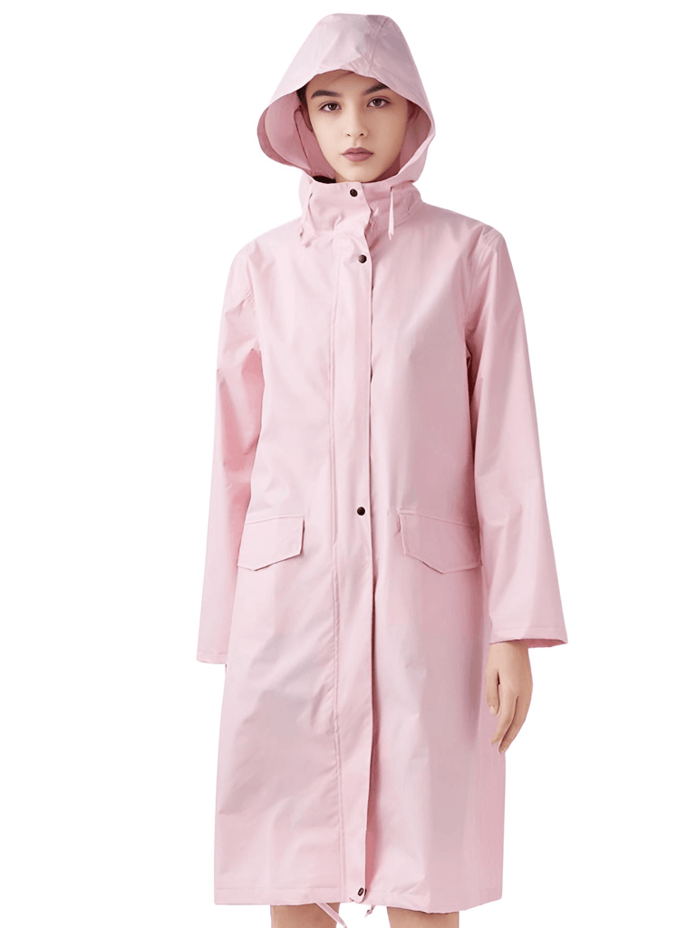 Stay dry in style with the Women's Stylish Long Pink Raincoat With Hood. Shop Drestiny for free shipping and tax covered. Seen on FOX, NBC, CBS. Save up to 50%!