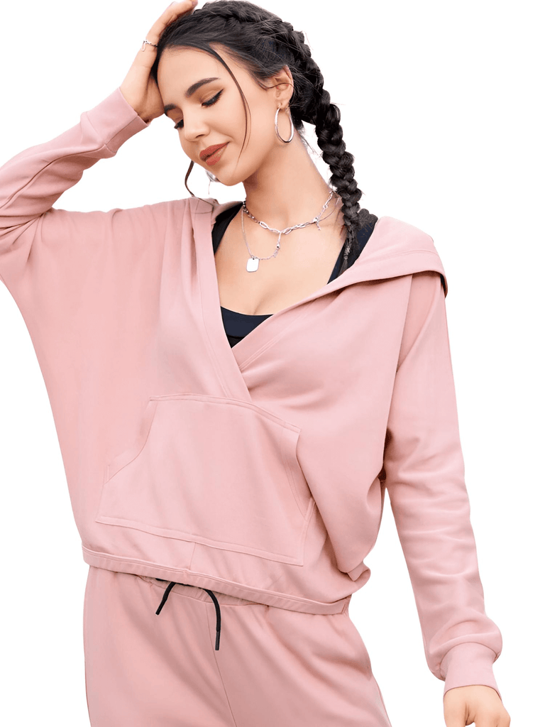 Elevate your athleisure look with the Women's V-Neck Hooded Pink Sport Hoodie. Get free shipping and tax covered when you shop at Drestiny. Save up to 50%!