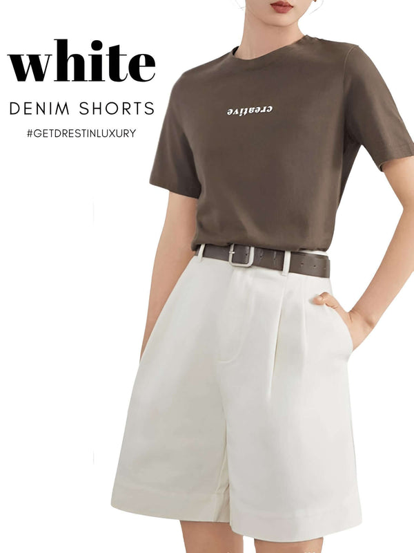 Women's White Denim Shorts - Free Belt! Shop Drestiny for free shipping & tax covered. Up to 50% off. Seen on FOX/NBC/CBS.