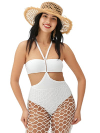 Thumbnail for Women's 3Pcs Crochet Bikini Set Sexy Swimwear Halter Biquini Push Up Swimsuit Strappy Bodysuit Female Bathing Suit Beachwear, Bikinis, Drestiny, Skirts, Skirt Sets, Cover Ups, Sets, One Piece Swimsuits, S, M, L, United States, USA, Canada, Australia, New Zealand, United Kingdom, UK, Orange Blue, Blue Dark Blue, Blue Yellow, Beige White, Pink Purple Blue, Red Orange, Pale Gold, Off White, crochet bikini set with cover up, crochet bikini and skirt set, boho crochet 3 piece bikini, shopdrestiny.com