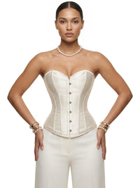 Thumbnail for Women's Satin Corset Top Plus Size Bustiers Over Bust Sexy Vintage Style Bridal Corset Women