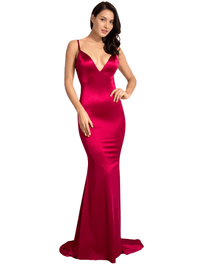 Thumbnail for Women's Backless Maxi Dress Ruched High Split Satin -, Dress , Drestiny , Australia, Black, Blue, Canada, Dark Red, Fuchsia, Green, Ivory, L, M, Maxi Dresses, New Zealand, Off White, Red, S, Sleeveless, United Kingdom, United States, Wine Red, XS , Drestiny , www.shopdrestiny.com