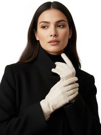 Thumbnail for Women's Sheepskin Gloves Touch Screen Driving Gloves For Women Leather Gloves High Quality
